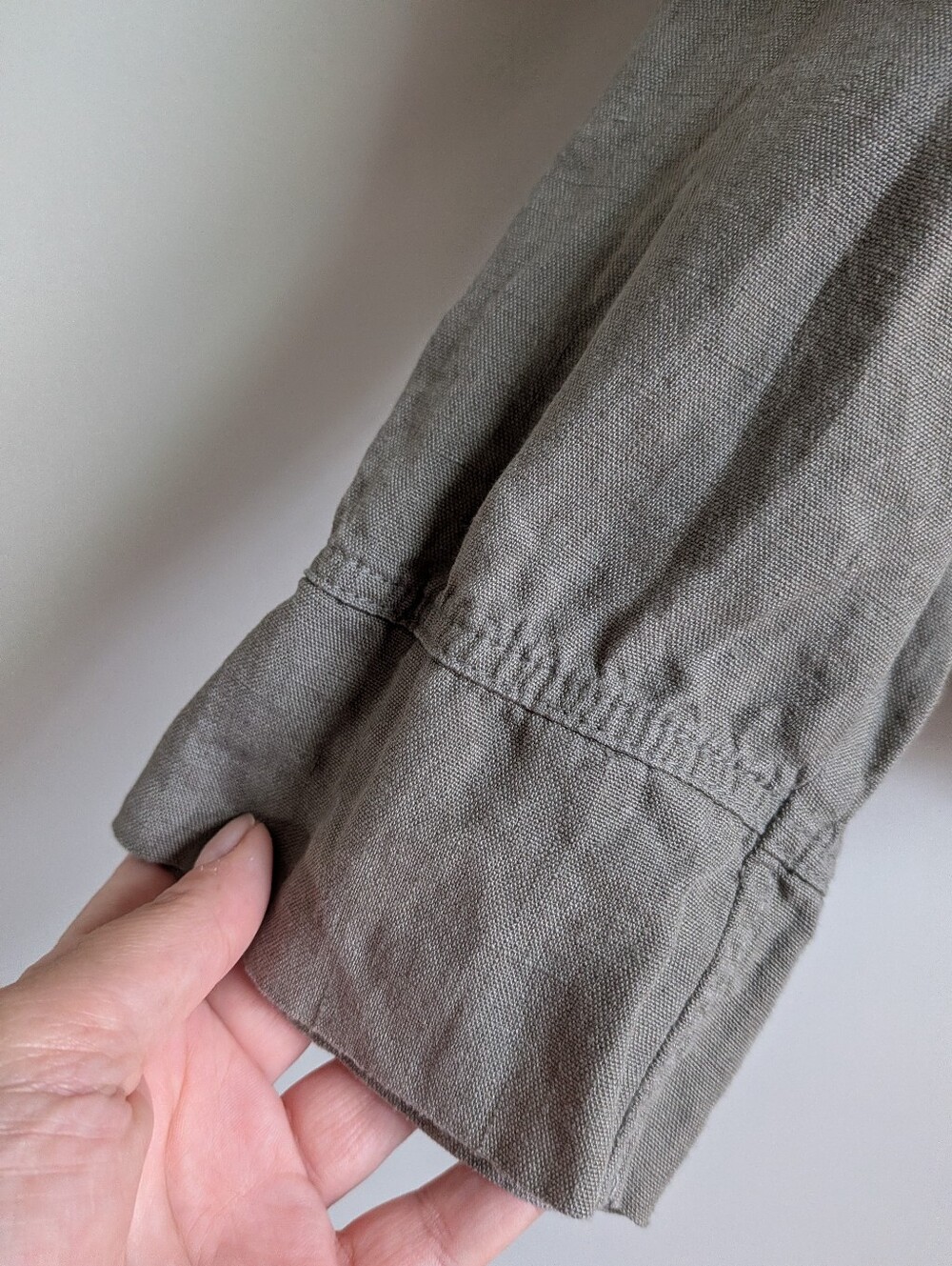 PARACHUTE Beige Linen Oversized Minimalist Contemporary Button-Up Shirt Small - Picture 6 of 12